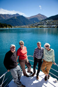 Happy passengers cruising on Lake Wakatipu